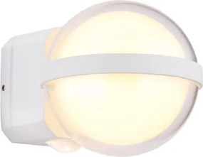Globo 34157W Kültéri lámpa alumínium fehér matt, fém fehér matt, műanyag átlátszó, műanyag fehér, IP54, fényhatás 2 lencsével 2 irányban, SzxM: 105x110mm, Mélység: 130mm, tartozék: LED 12W 230V, 1511lm forrás, 1320lm kimenet, 3000K