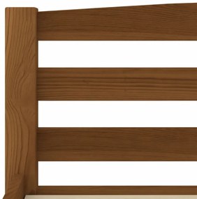 mézbarna tömör fenyőfa ágykeret matrac nélkül 200 x 200 cm