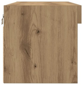 LED lámpás TV fali szekrény 2 db Artisan tölgy 80x30x30 cm