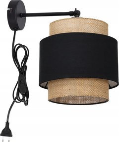 Fali Lámpa Juta Fali Lámpa Boho Réteg Dugóval