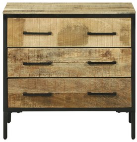 oldalszekrény 70x35x70 cm tömb durva fa mangó