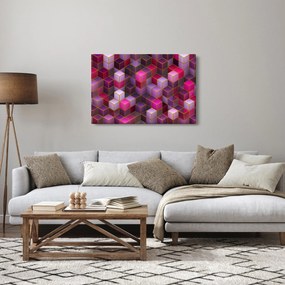Lila kockák képe (90x60 cm)