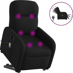 vidaXL fekete szövet dönthető elektromos álló masszázsfotel