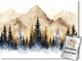 Fotótapéta Flizelina Tájkép Hegyek Csúcsok Erdő Fák Panoráma 208x146 ragasztó