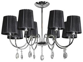 Csillár rúdon SORENTO 8xE14/40W/230V fekete