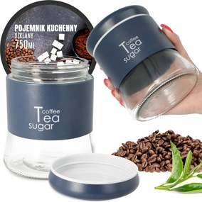 Ételtároló Doboz 750ml Befőttesüveg Kávé Tea Cukor Fedél Üveg Jb