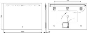 AREZZO design LED tükör 100x70 AR-2011
