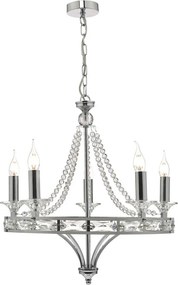 DAR LIGHTING MAB0550 MABRY Klasszikus Csillár Csiszolt Króm E14 IP20