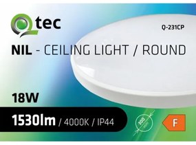 LED Fürdőszobai mennyezeti lámpa CIRCLE LED/18W/230V 4000K átm. 30 cm IP44 fehér