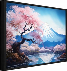 Vászonkép Fekete Keretben Vulkán Fudzsi Természet Nappali Hálószoba 120x80