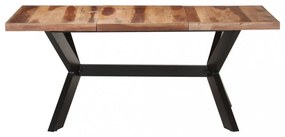 tömör fa étkezőasztal mézszínű felülettel 180 x 90 x 75 cm