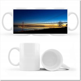 Nyomott mintás bögre Híd éjszakai fotó