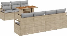 vidaXL Kerti Kanapé Szett párnával párnával 8 pcs Barna és szürke