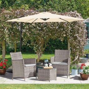Avenberg Veneto rattan szett, szürke/szürke
