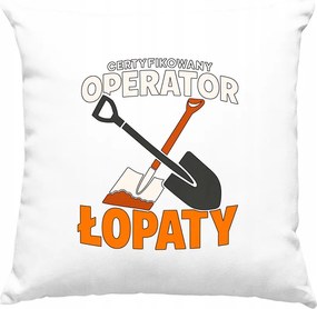 Kerti lapát kezelő párna mém fehér