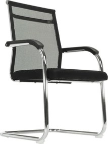 Tárgyalószék, fekete/ezüst, ESIN