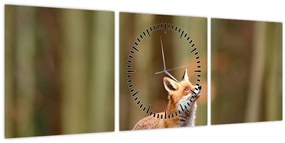 Kép - Róka (órával) (90x30 cm)