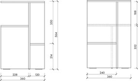 Fekete éjjeliszekrény Atik – noo.ma