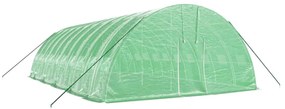 zöld acélvázas melegház 60 m² 10 x 6 x 2,85 m