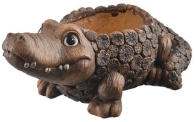 InDecor Kerámia virágcserép krokodil Rona, 51 x 28x 21 cm