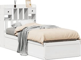 vidaXL fehér tömör fenyőfa ágy matrac nélkül 75 x 190 cm