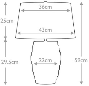 Elstead NEPTUNE-TL - Asztali lámpa NEPTUNE 1xE27/60W/230V