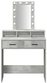 LED világításos sminktükör - Beton szürke 79x41x140 cm