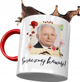 Piros Jaroslaw Kaczynski PiS bögre Ajándék Nyomtatott Fotóval