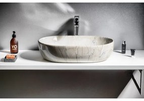 Sapho - DALMA munkalapra szerelhető mosdó 59x42 cm kerámia/grigio