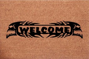 Lábtörlő az ajtó alá Welcome Koponyák Lángok Érdekes Minta