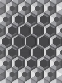 Fotótapéta Hatszög geometria absztrakt szürke tónusok vinil 184x254 +ragasztó