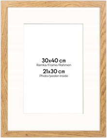 Natúr képkeret 30x40 cm passe partout 21x30 cm