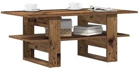antik fa színű szerelt fa dohányzóasztal 102 x 55 x 42 cm