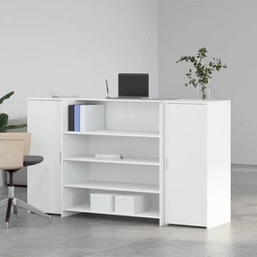 recepciós pult fehér 180x50x103,5 cm szerelt fa