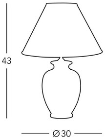 Kolarz 0014.73.3 - Asztali lámpa GIARDINO 1x E27/100W/230V
