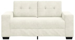 vidaXL | Kétszemélyes kanapé | párnával Krém Bársony