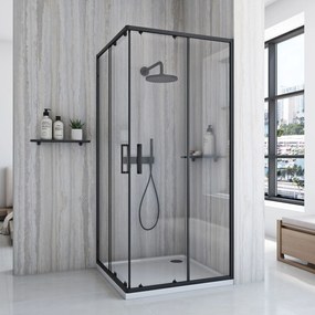 Zuhanykabin Rea City 80x80 Black