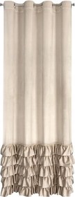 Kész függöny Carli 140x250 bézs fodros strasszos csillogó bársony