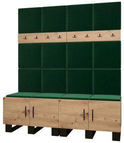 Előszobabútor Amanda 3 (artisan tölgy + zöld). 1085881