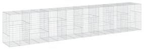 horganyzott vas gabion kosár fedéllel 800 x 100 x 150 cm