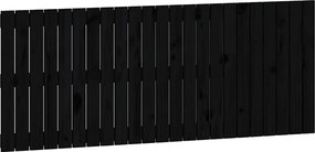 vidaXL fekete tömör fenyőfa fali fejtámla 147 x 3 x 60 cm