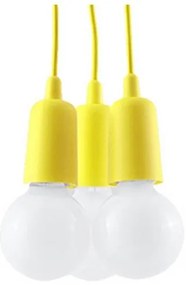 Csillár zsinóron DIEGO 3xE27/60W/230V sárga