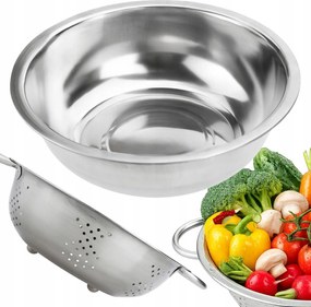 Fém Tál 27CM 3L-ES Szett Cédrus Konyhai Szűrő Fém 23CM