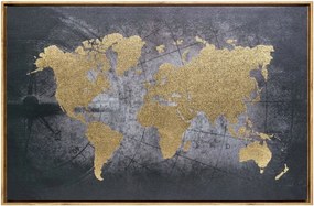 Világtérkép Kép Fali Dekoráció Vászon