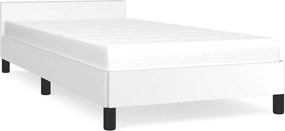 vidaXL fehér ágykeret fejtámlával matrac nélkül 90x190 cm