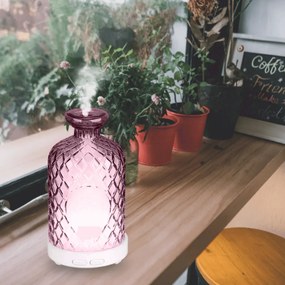 Ultrahangos aroma diffúzor, rózsaszín, GILI