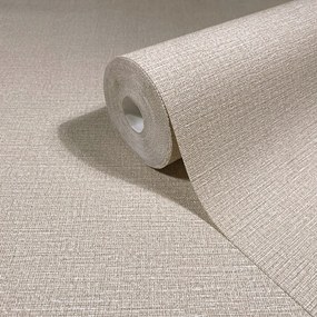 Bézs Vinil Szövet Szerkezetű Szoba Tapéta 10,05 M X 106 CM
