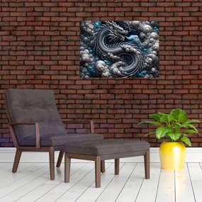 Kép – Sárkány a füstben (70x50 cm)