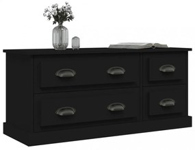 fekete szerelt fa TV-szekrény 100x35,5x45 cm
