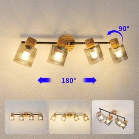 Brilagi - HYGGE spotlámpa 4xE14/15W/230V kaucsukfa/füstszínű